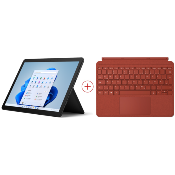 Surface Go 3 Schwarz 10" FHD i3 8GB/128GB SSD Win11 S 8VC-00018 + TC Rot