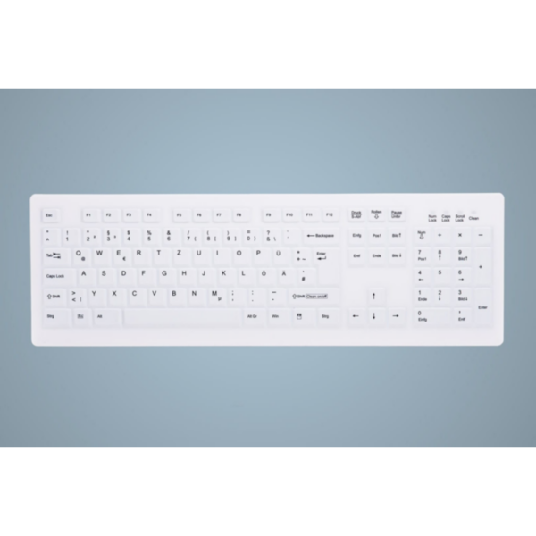 Cherry AK-C8100F-U1-W/GE Kabelgebundene Tastatur USB Weiß (Wischdesinfektion)