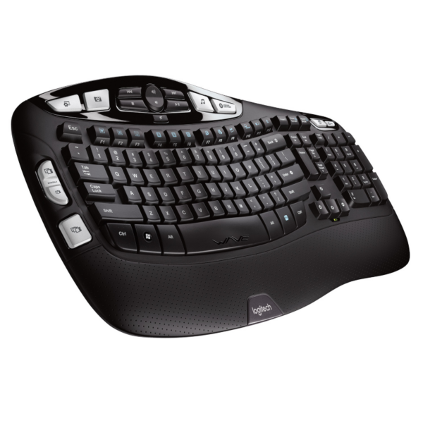 Logitech K350 Ergonomische Kabellose Tastatur Schwarz