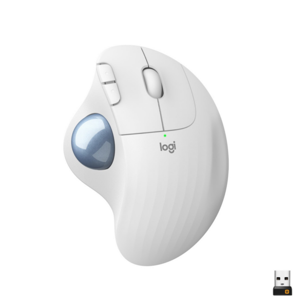 Logitech ERGO M575 Kabellose Trackball Maus Weiß