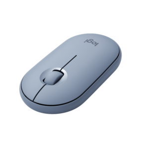 Logitech M350 Pebble Kabellose Maus Blau-Grau