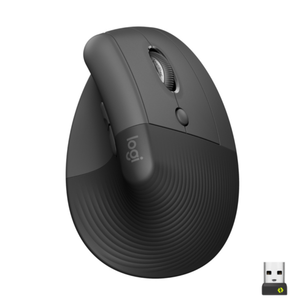 Logitech Lift Vertical Ergonomische Kabellose Maus Grafit Rechtshänder