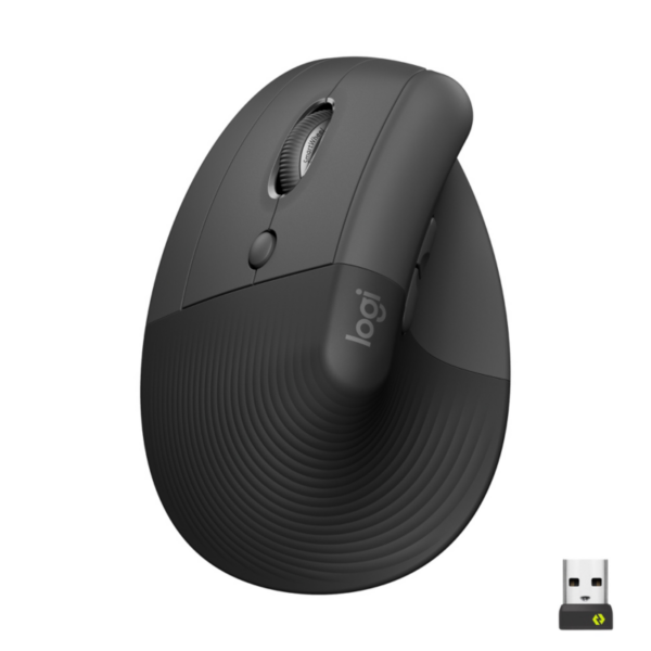 Logitech Lift Vertical Ergonomische Kabellose Maus Grafit Linkshänder