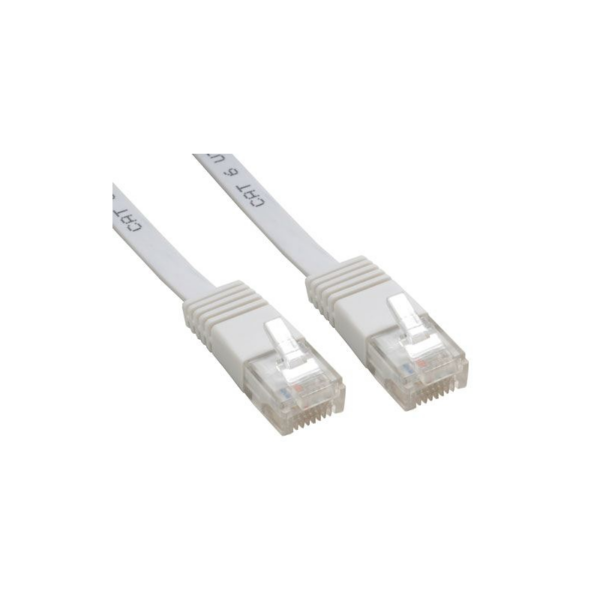 Good Connections Patch Flachband Netzwerkkabel RJ45 CAT6 U/UTP 1m Weiss