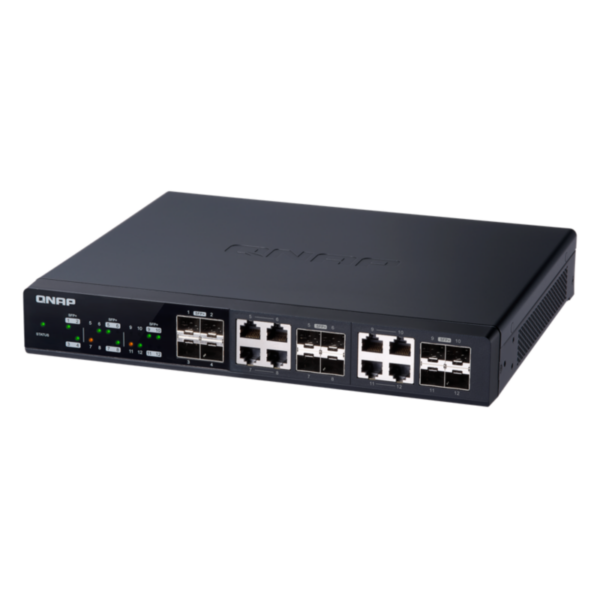 QNAP QSW-M1208-8C 12-Port Desktop Switch Web Managed 8xCombo 4x10G SFP+