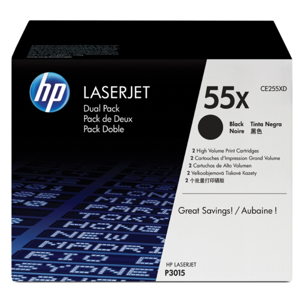 HP CE255XD / 55X Original Toner Schwarz (2 Stück)