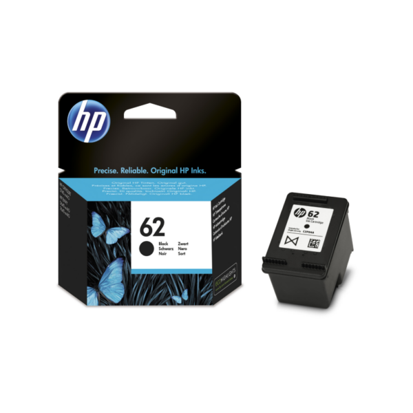 HP C2P04AE Original Druckerpatrone 62 Schwarz für ca. 200 Seiten