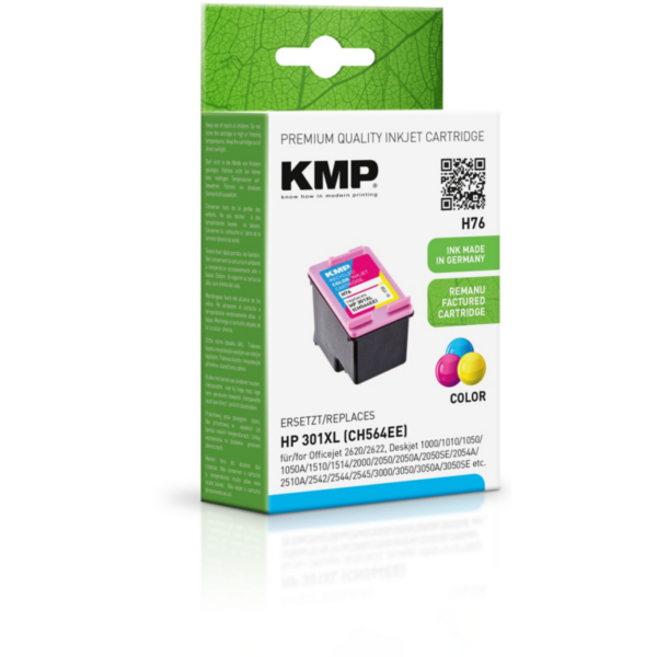 KMP Tintenpatrone Farbig ersetzt HP 301XL (CH564EE)