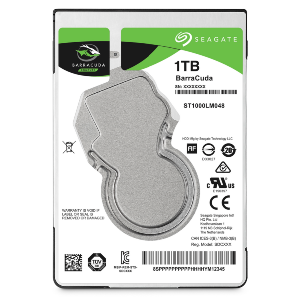 Seagate BarraCuda HDD ST1000LM048 - 1 TB 5400 rpm 128 MB 2