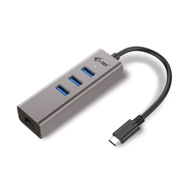 i-tec USB 3.0 Metal HUB 3 Port mit Gigabit LAN Adapter