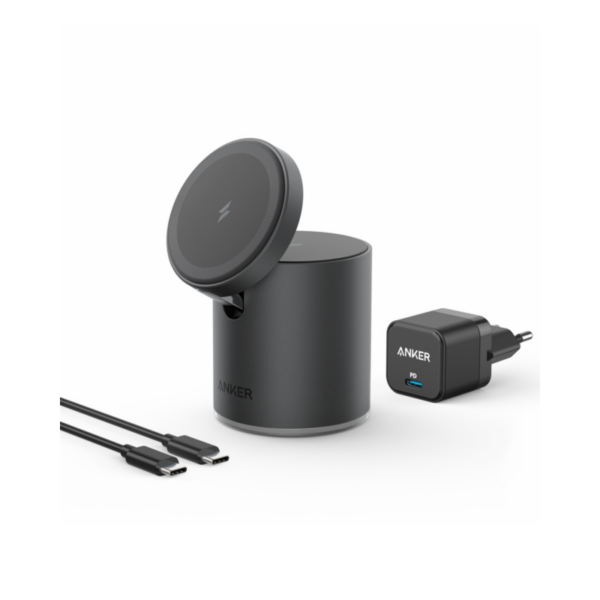 Anker PowerWave Mag-Go 2-in-1 Dock schwarz