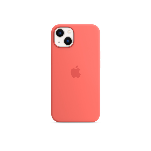 Apple Original iPhone 13 Silikon Case mit MagSafe Pink Pomelo