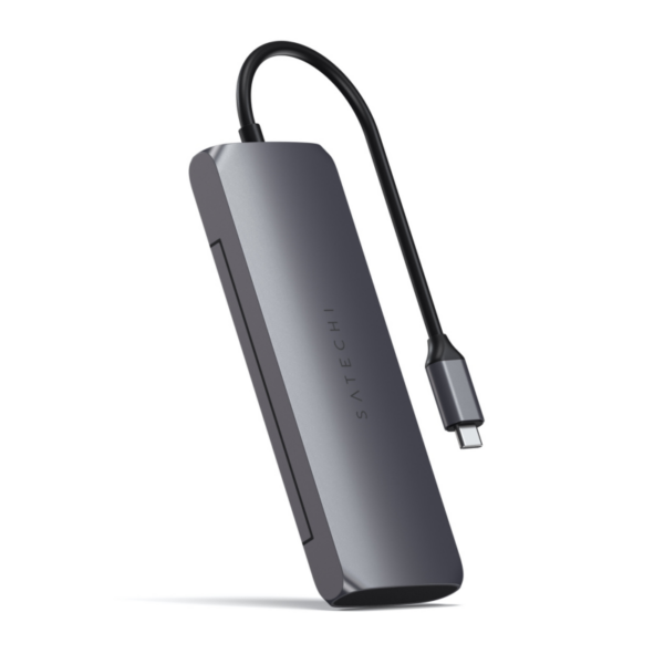 Satechi USB-C Hybrid Multiport Adapter mit SSD Steckplatz Space Grau