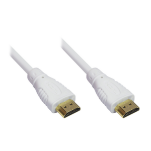 Good Connections High Speed HDMI Kabel 2m mit Ethernet gold Stecker weiß