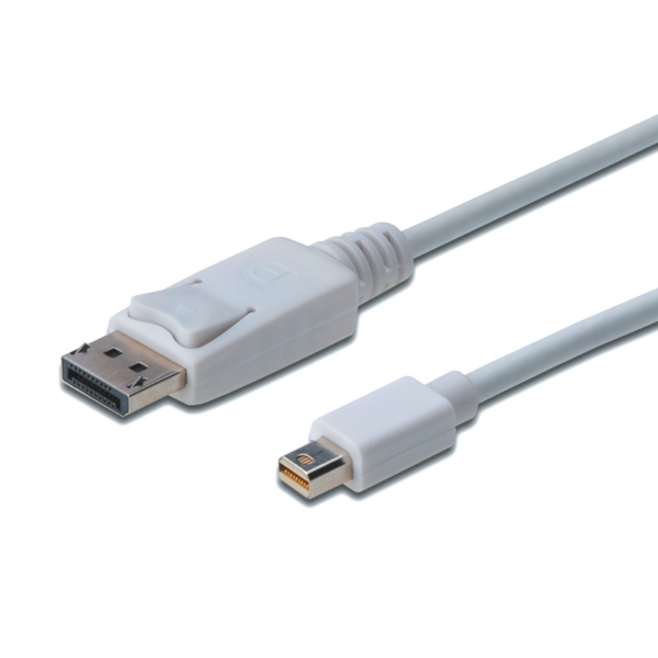 DIGITUS Displayport 1.1a Kabel 2m mini DP zu DP St./St. weiss