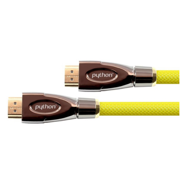 PYTHON HDMI 2.0 Kabel 2m Ethernet 4K*2K UHD vergoldet OFC gelb