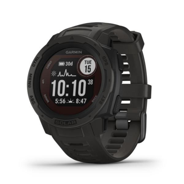 Garmin Instinct Solar GPS-Multisport-Smartwatch schiefergrau