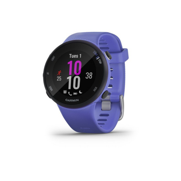 Garmin Forerunner 45 s GPS-Sportuhr schwarz/lila HR-Sensor Smartwatch-Funktionen