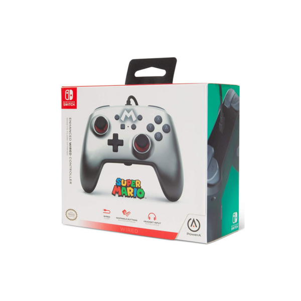 Power A Enhanced Wired Controller für Nintendo Switch - Mario Silver