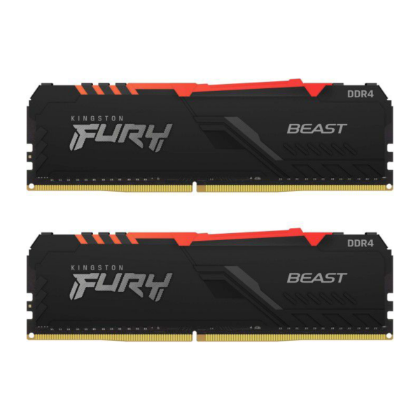 32GB (2x16GB) KINGSTON FURY Beast RGB DDR4-2666 CL16 RAM Gaming Arbeitsspeicher