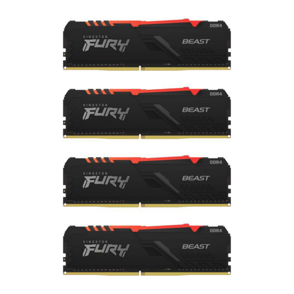 32GB (4x8GB) KINGSTON FURY Beast RGB DDR4-3200 CL16 RAM Gaming Arbeitsspeicher