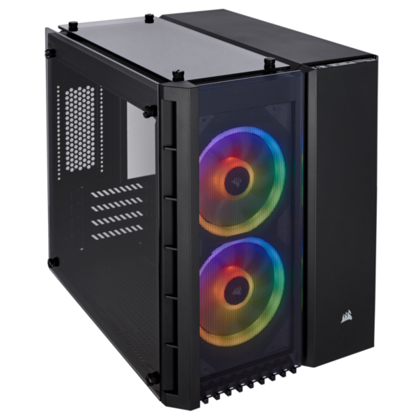 Corsair Crystal 280X RGB Micro ATX Gehäuse mit gehärtetem Glas Schwarz