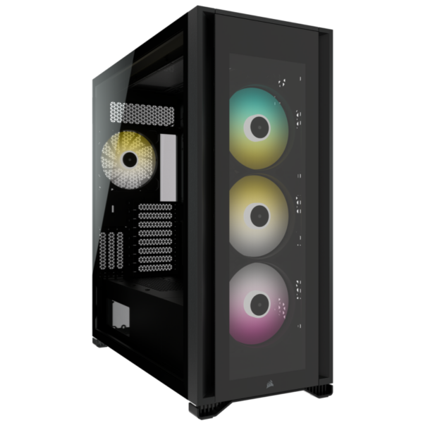 Corsair iCue 7000X RGB  Black Full Tower Gaming Gehäuse mit Glas Seitenfenster