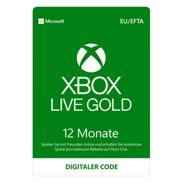 Xbox Live Gold 12 Monate Mitgliedschaft