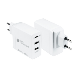 Good Connection USB-Schnellladegerät 45W 3-Port USB-C/A PD weiß