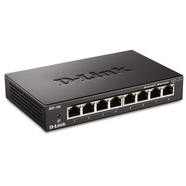 D-Link DGS-108 8-Port Desktop Gigabit Switch