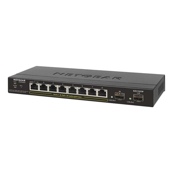 Netgear GS310TP 8 Port Gigabit Ethernet Smart Managed Pro Switch (8x PoE+)