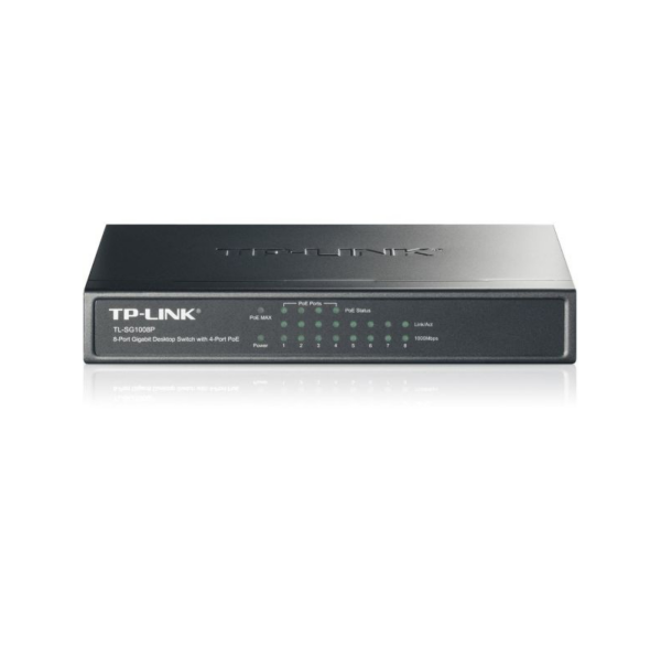 TP-LINK TL-SG1008P 8x Port Desktop Gigabit unmanaged Switch mit 4x PoE