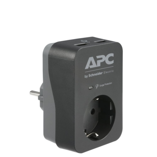 APC Surge Protector - PME1WU2B-GR - Steckdosenadapter mit Überspannungsschutz