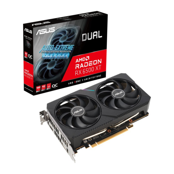 ASUS AMD Radeon RX 6500 XT Dual OC Grafikkarte 4GB GDDR6 DP/HDMI