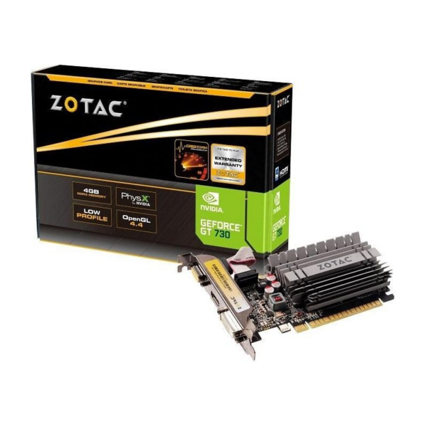 Zotac GeForce GT 730 Zone Edition 4GB DDR3 Grafikkarte LP DVI/HDMI/VGA