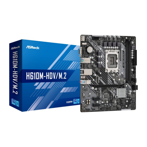 ASRock H610M-HDV/M.2 mATX Mainboard Sockel 1700 /M.2/HDMI/DP/VGA/USB3.0