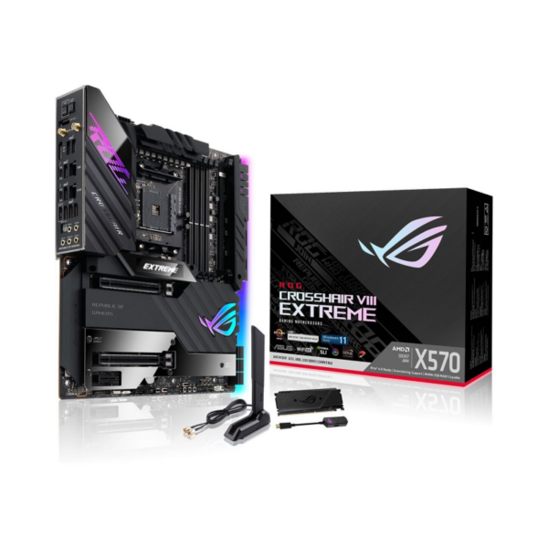 ASUS ROG Crosshair VIII Extreme X570 ATX Mainboard Sockel AM4 USB3.2 /M.2/WiFi