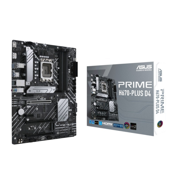 ASUS Prime H670-Plus D4 ATX Mainboard Sockel 1700 M.2/USB3.2/HDMI/DVI