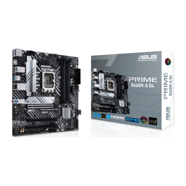 ASUS PRIME B660M-A D4 mATX Mainboard Sockel 1700 USB/HDMI/DP