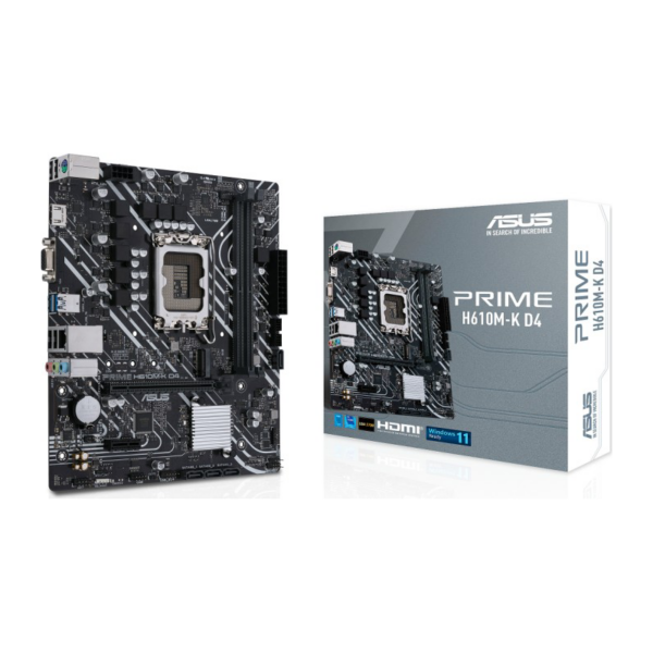 ASUS PRIME H610M-K D4 mATX Mainboard Sockel 1700 HDMI/VGA