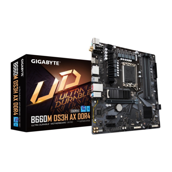 GIGABYTE B660M DS3H AX DDR4 mATX Mainboard Sockel 1700 M.2/HDMI/2xDP/WIFI/BT