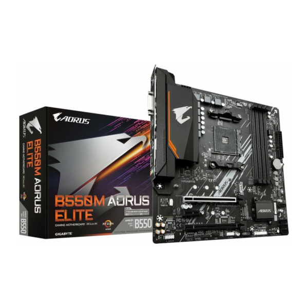 Gigabyte B550M AORUS Elite mATX Mainboard Sockel AM4 M.2/HDMI/DVI/USB