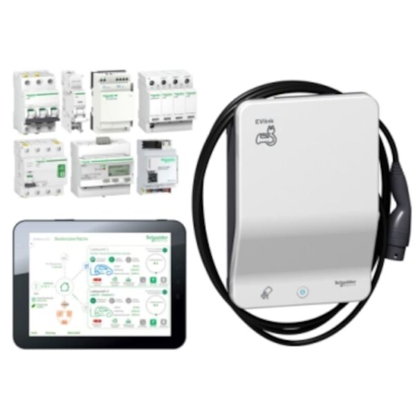 Schneider EVlink Bundle ProSumer Home 1 LP-G4-Kabel Typ2-Schutzkomponenten-W4KNX