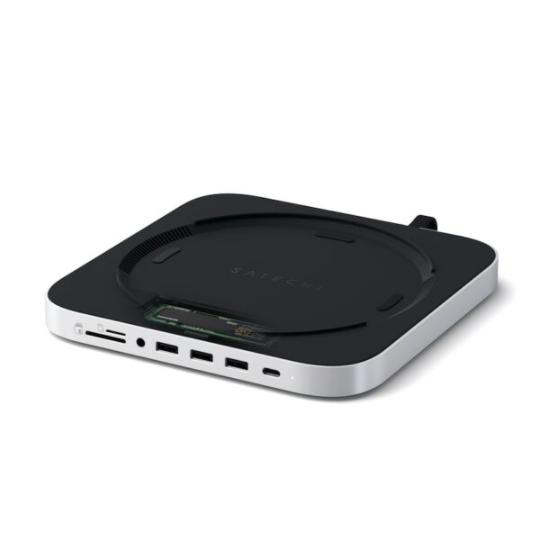 Satechi Aluminum Stand Hub für Mac Mini mit SSD-Gehäuse  Silber