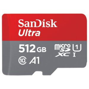 SanDisk Ultra 512 GB microSDXC Speicherkarte Kit (2022) bis 150 MB/s C10