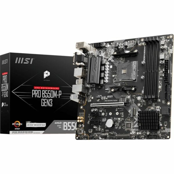 MSI PRO B550M-P GEN3 mATX Mainboard Sockel AM4 M.2/DVI/VGA/HDMI