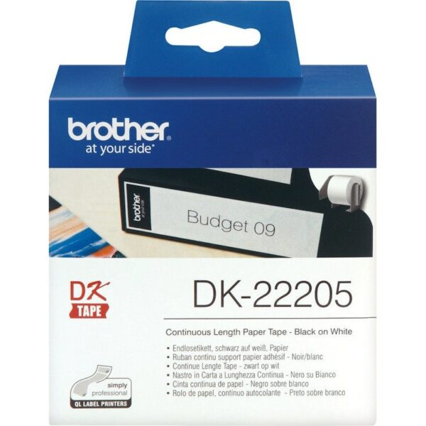 Brother DK-22205 Endlosetiketten – schwarz auf weiß