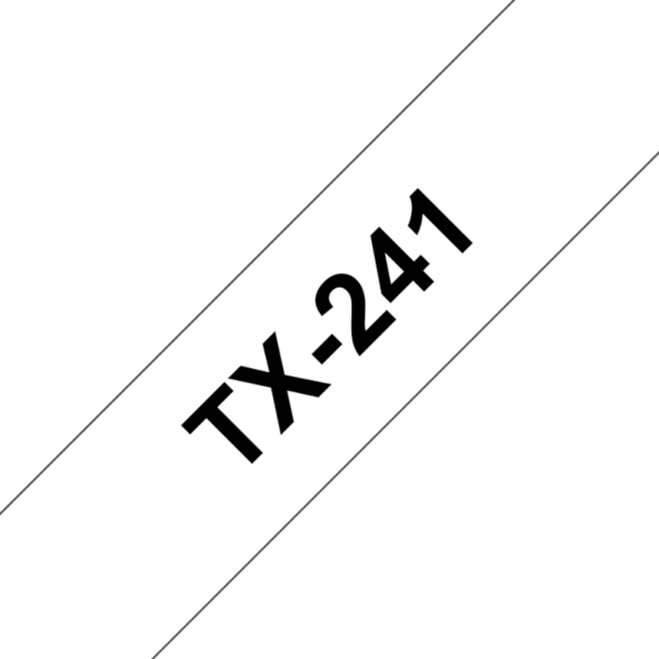 Brother TX-241 Schriftbandkassette 18mm x 15m schwarz auf transparent