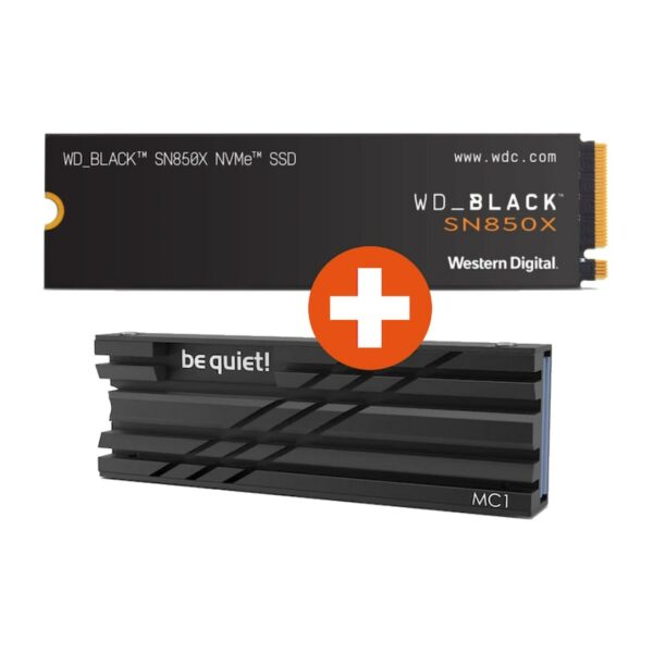 WD_BLACK SN850X NVMe SSD 2 TB M.2 2280 PCIe 4.0 inkl. be quiet! MC1 Kühlkörper