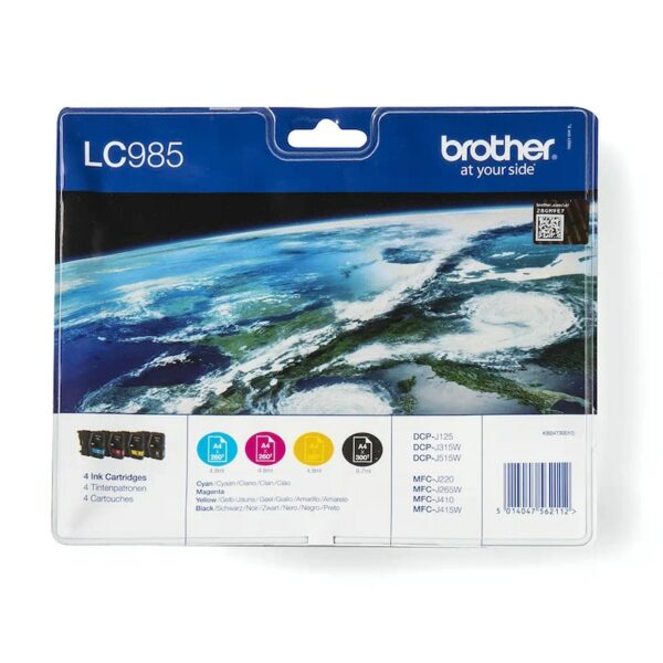 Brother LC-985VALBP Original Druckerpatronen Multipack BK/C/M/Y